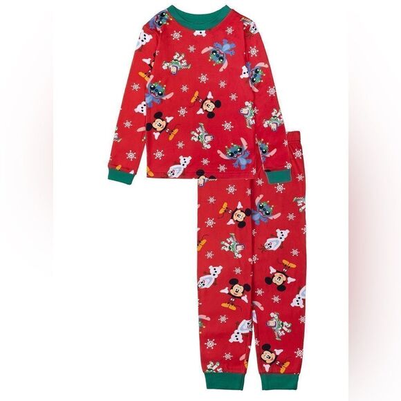 NWT Disney 100 Kids Holiday Pajamas - Picture 1 of 3
